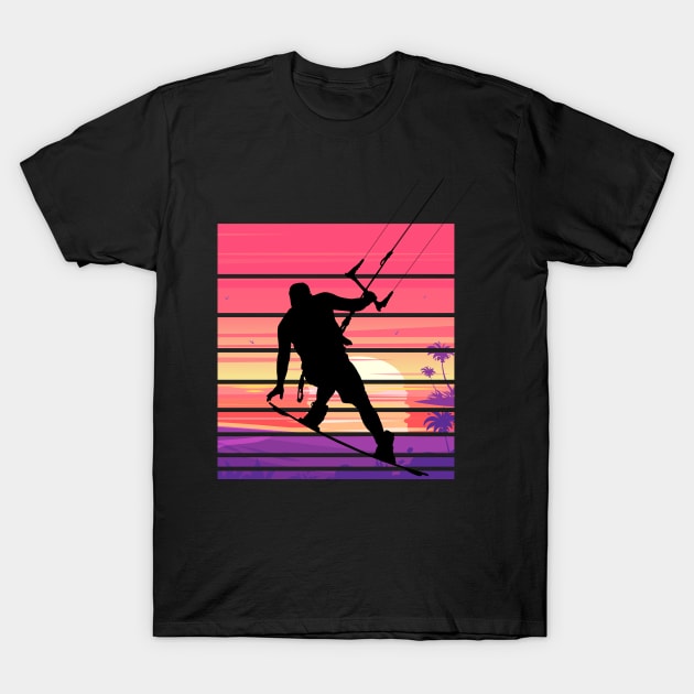 Retro Kiteboarding T-Shirt by Quotes NK Tees